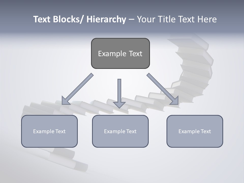 A Spiral Staircase Made Of Books On A Gray Background PowerPoint Template