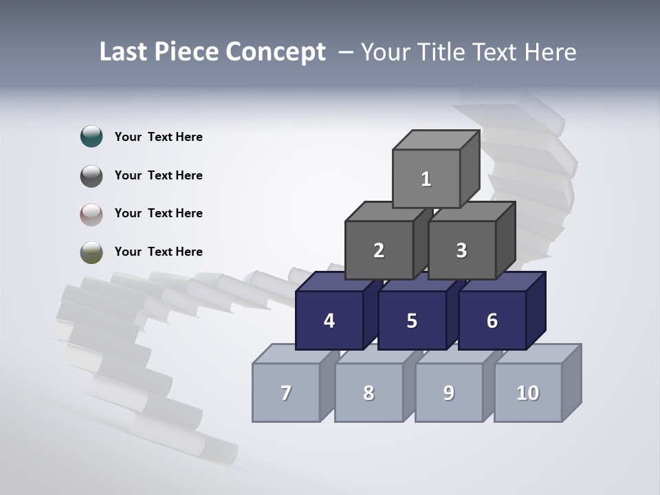 A Spiral Staircase Made Of Books On A Gray Background PowerPoint Template