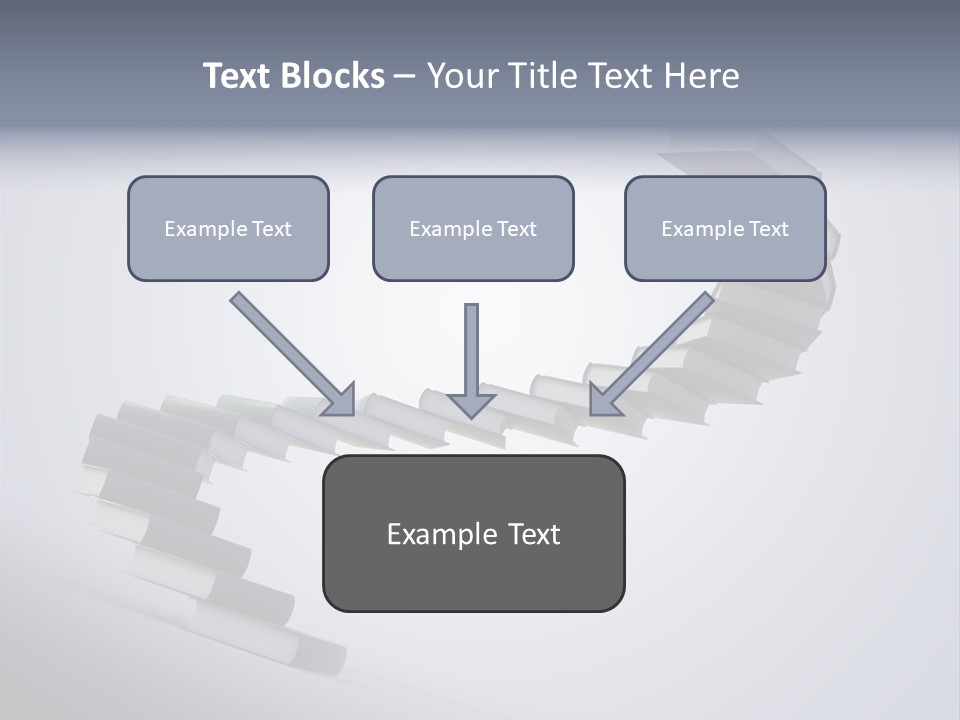 A Spiral Staircase Made Of Books On A Gray Background PowerPoint Template