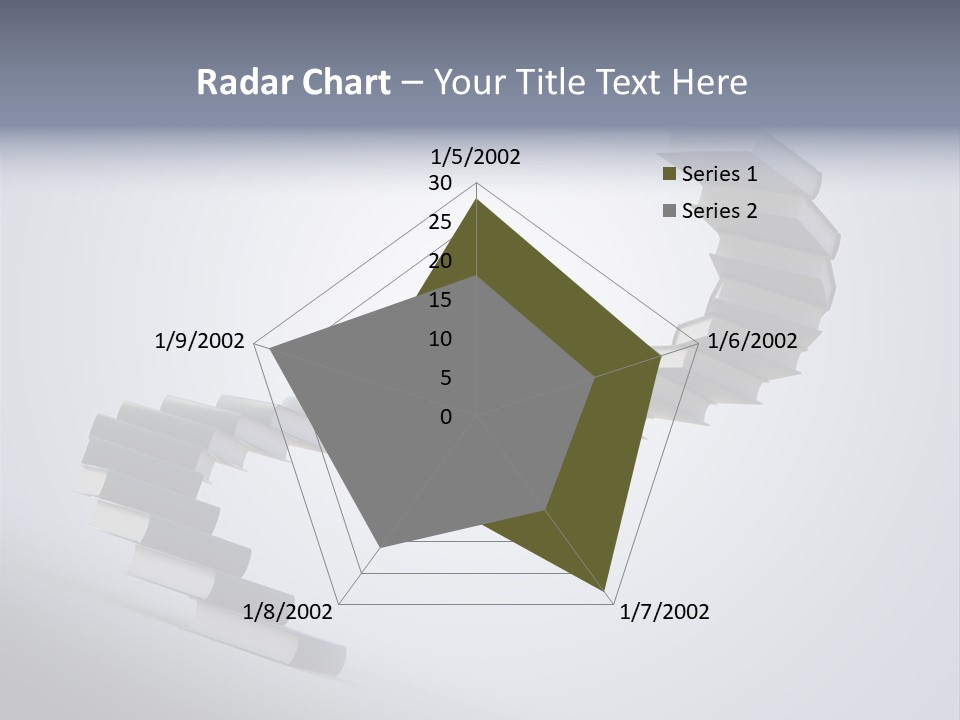 A Spiral Staircase Made Of Books On A Gray Background PowerPoint Template