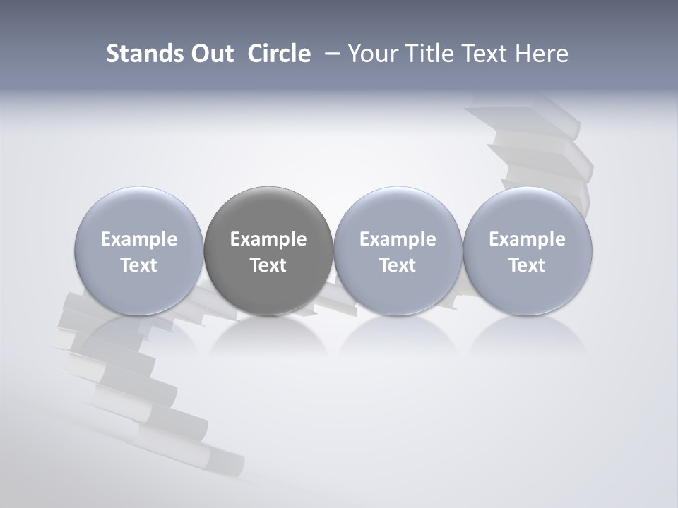 A Spiral Staircase Made Of Books On A Gray Background PowerPoint Template