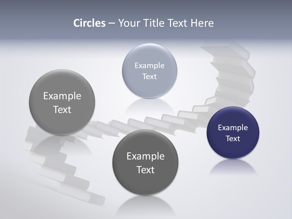 A Spiral Staircase Made Of Books On A Gray Background PowerPoint Template