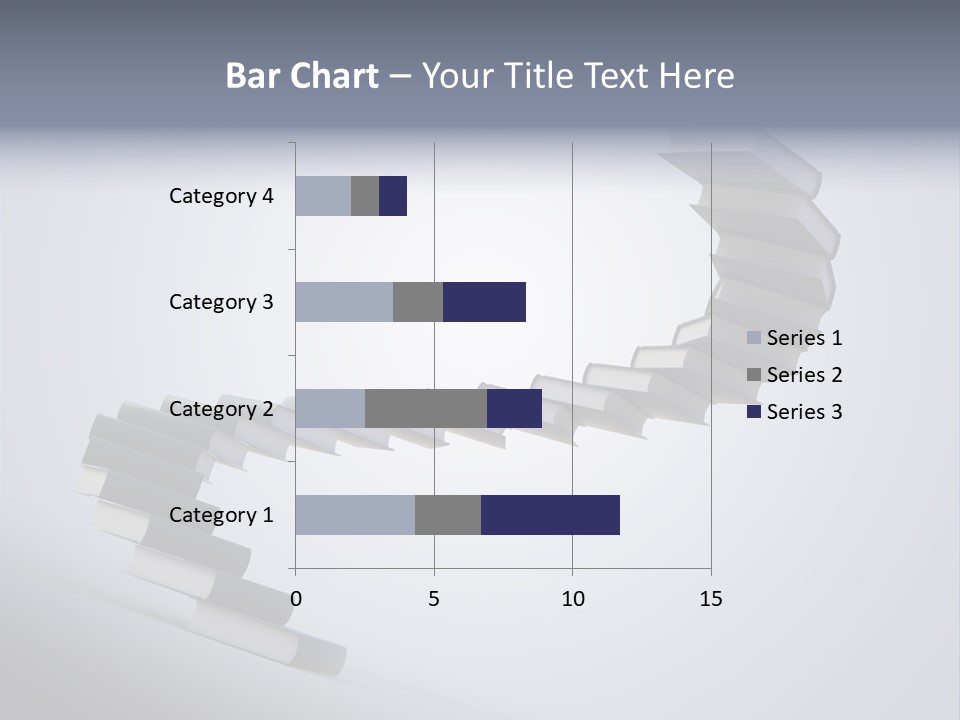 A Spiral Staircase Made Of Books On A Gray Background PowerPoint Template