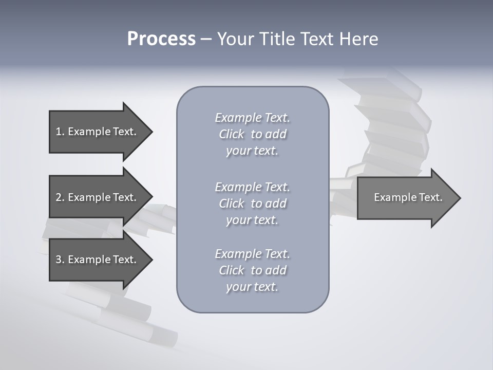 A Spiral Staircase Made Of Books On A Gray Background PowerPoint Template