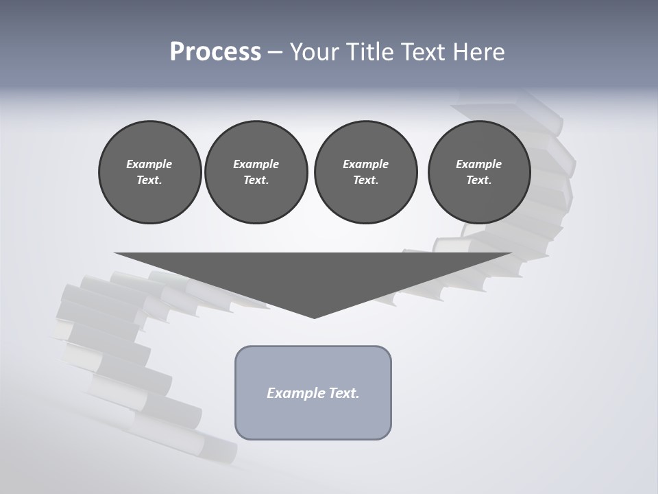 A Spiral Staircase Made Of Books On A Gray Background PowerPoint Template