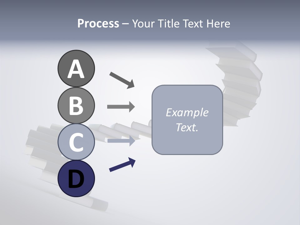 A Spiral Staircase Made Of Books On A Gray Background PowerPoint Template