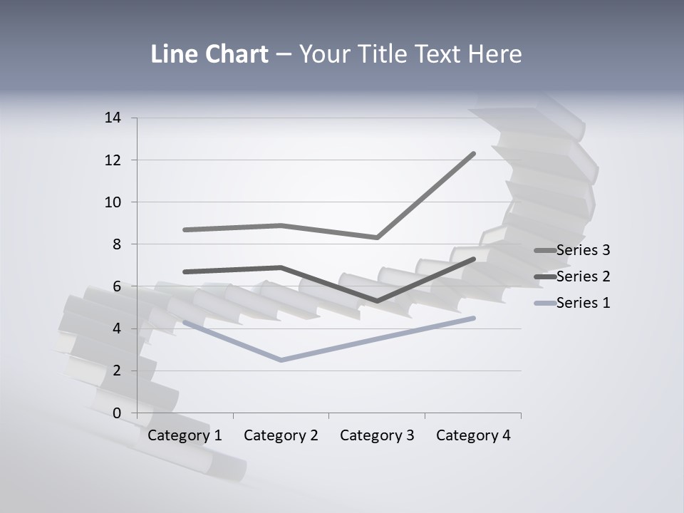 A Spiral Staircase Made Of Books On A Gray Background PowerPoint Template