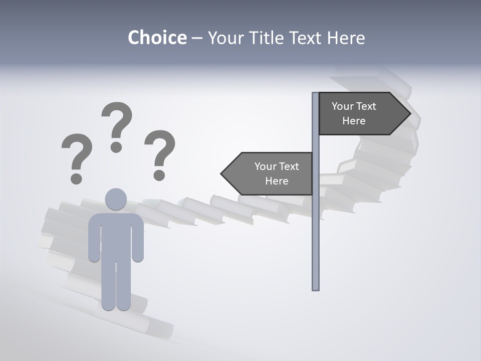 A Spiral Staircase Made Of Books On A Gray Background PowerPoint Template
