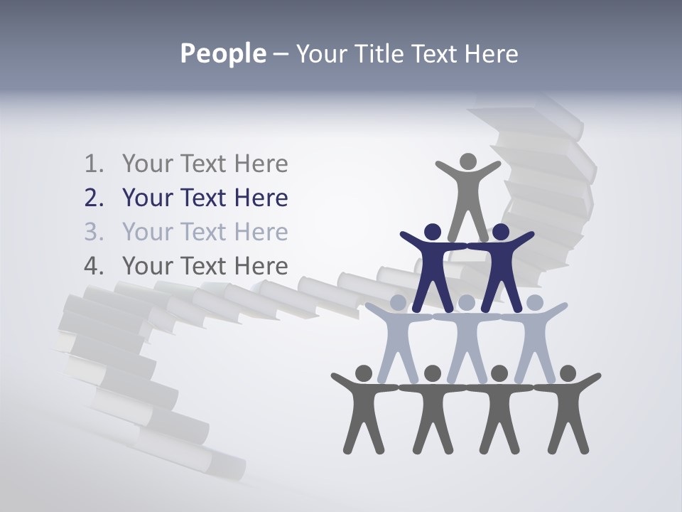 A Spiral Staircase Made Of Books On A Gray Background PowerPoint Template