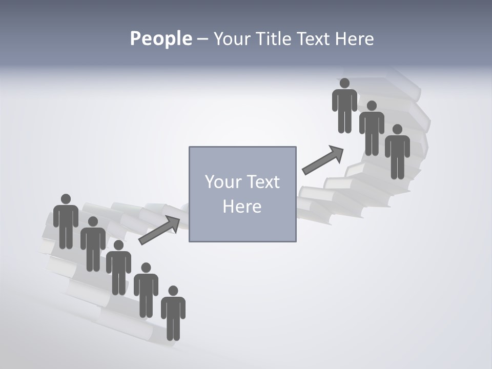 A Spiral Staircase Made Of Books On A Gray Background PowerPoint Template