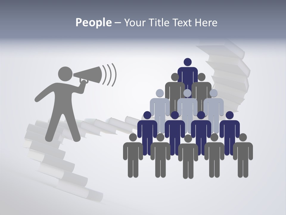 A Spiral Staircase Made Of Books On A Gray Background PowerPoint Template