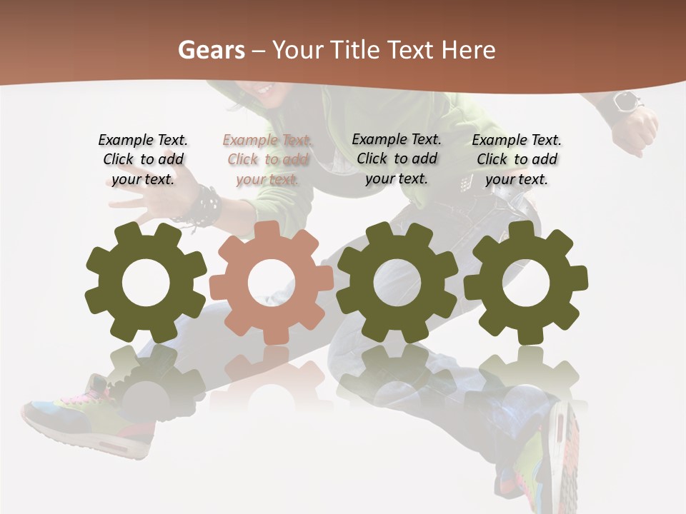 White Leaf Electric PowerPoint Template