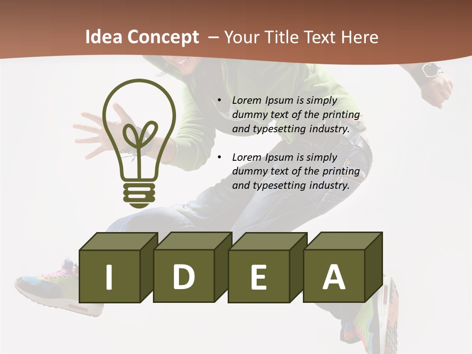 White Leaf Electric PowerPoint Template