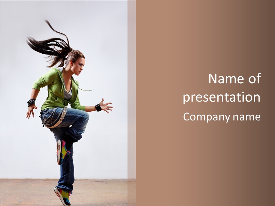 Dance Teenager Acrobat PowerPoint Template