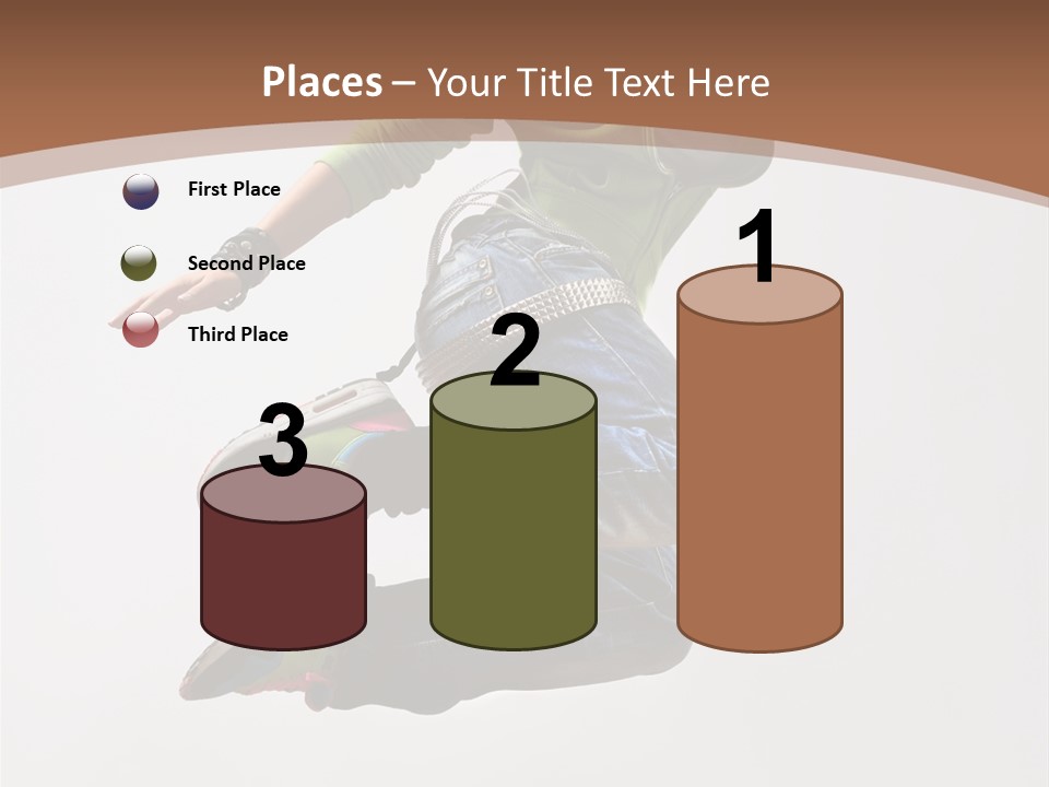 Midair Woman Modern PowerPoint Template