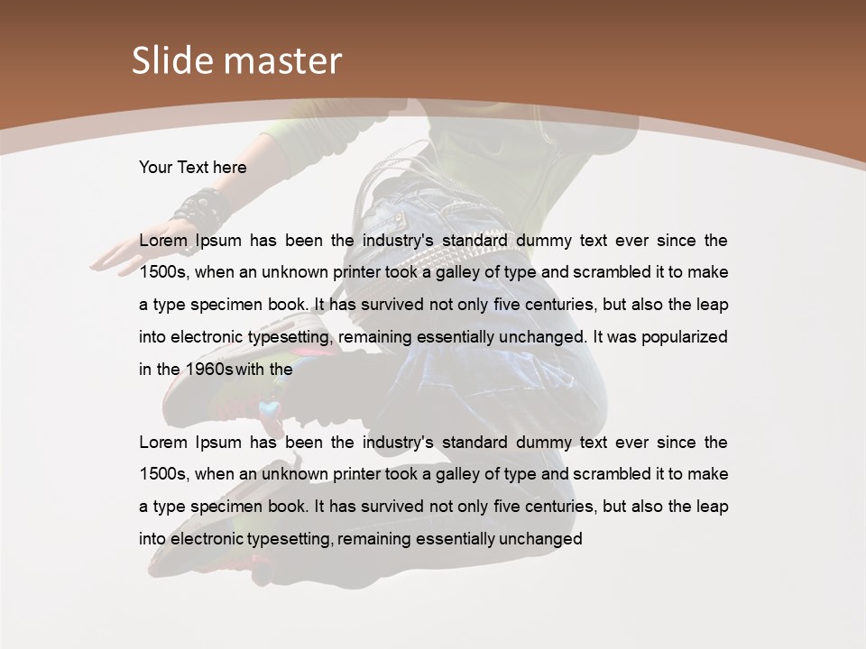 Midair Woman Modern PowerPoint Template