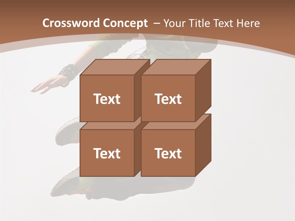 Midair Woman Modern PowerPoint Template