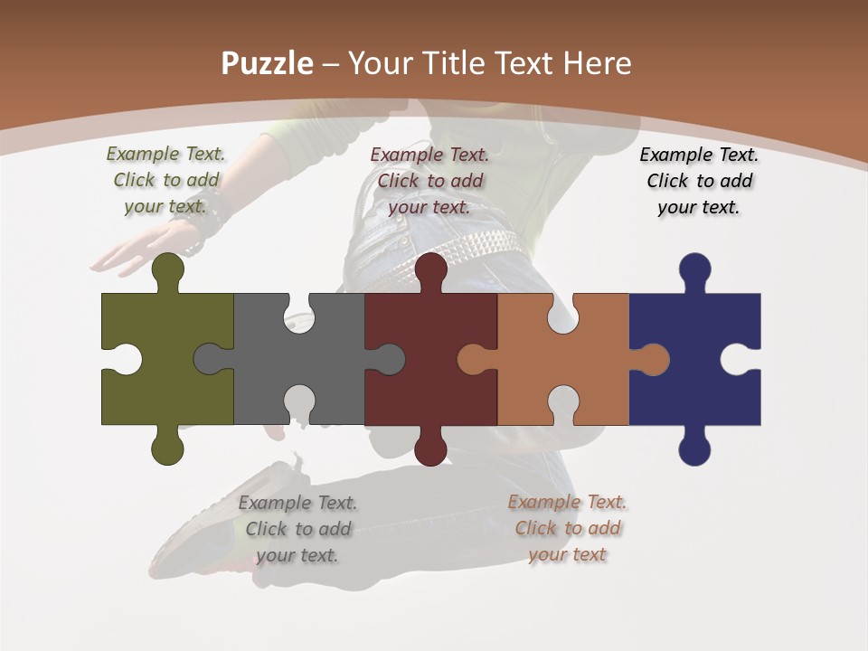 Midair Woman Modern PowerPoint Template