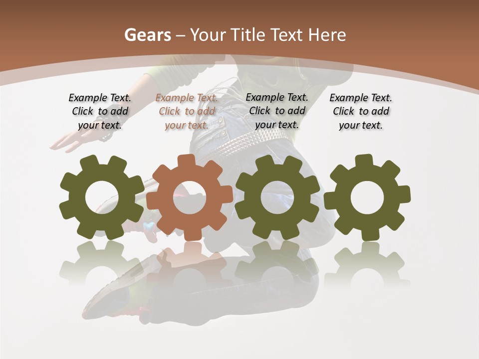 Midair Woman Modern PowerPoint Template