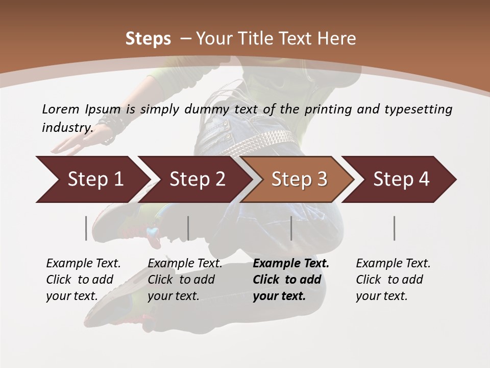 Midair Woman Modern PowerPoint Template