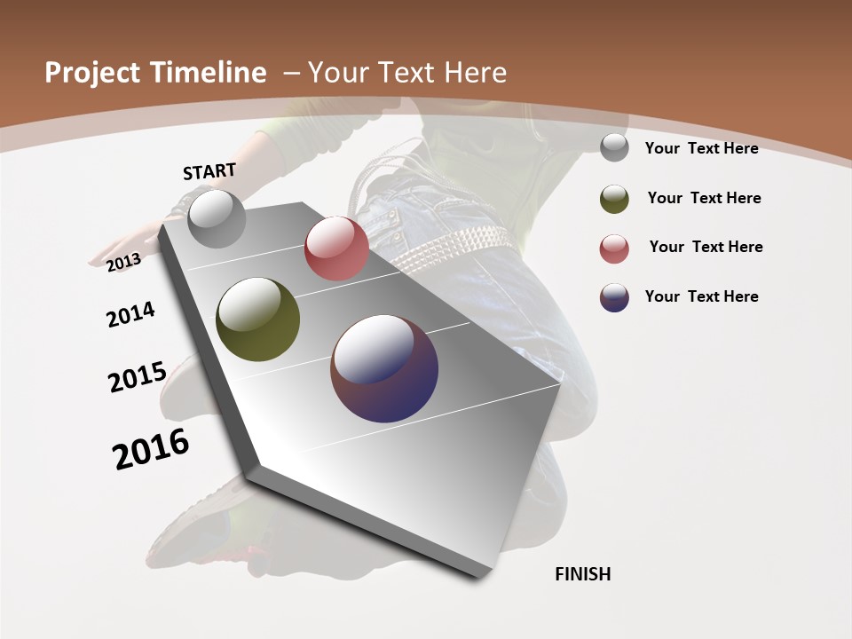 Midair Woman Modern PowerPoint Template