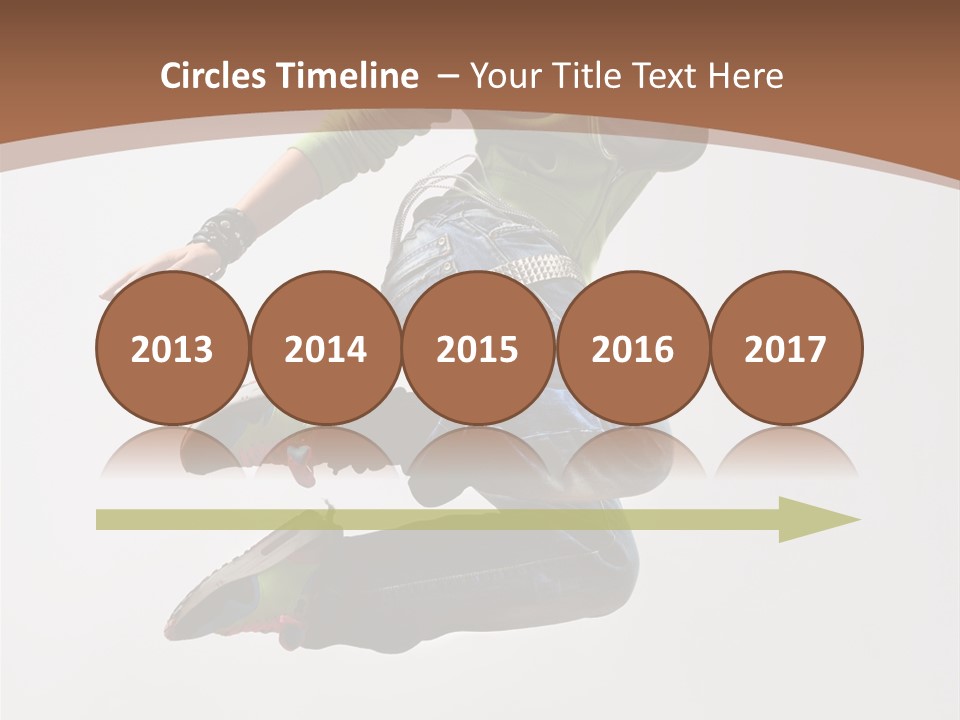 Midair Woman Modern PowerPoint Template