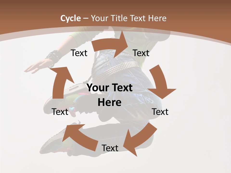 Midair Woman Modern PowerPoint Template