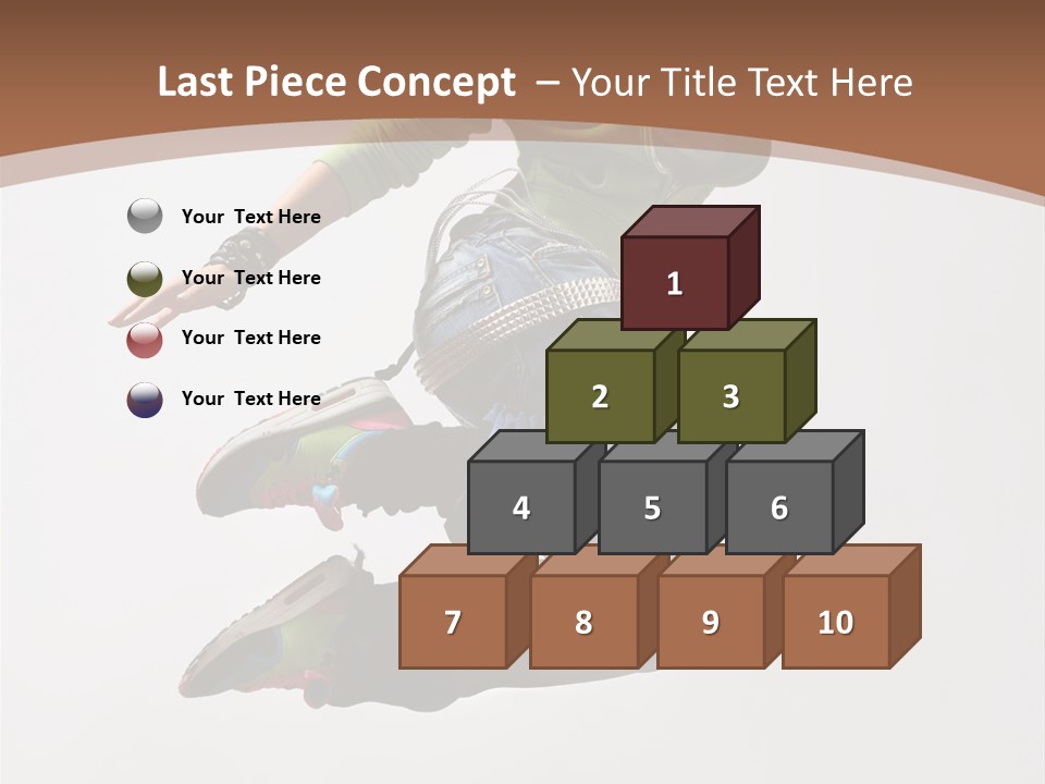 Midair Woman Modern PowerPoint Template