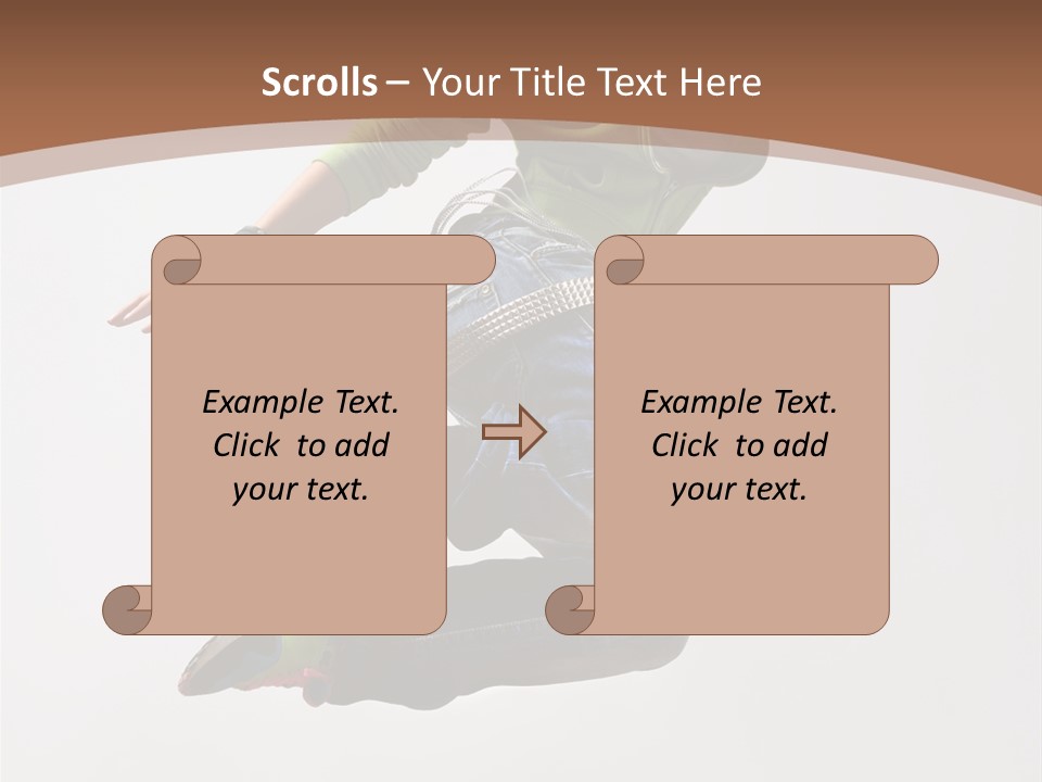 Midair Woman Modern PowerPoint Template