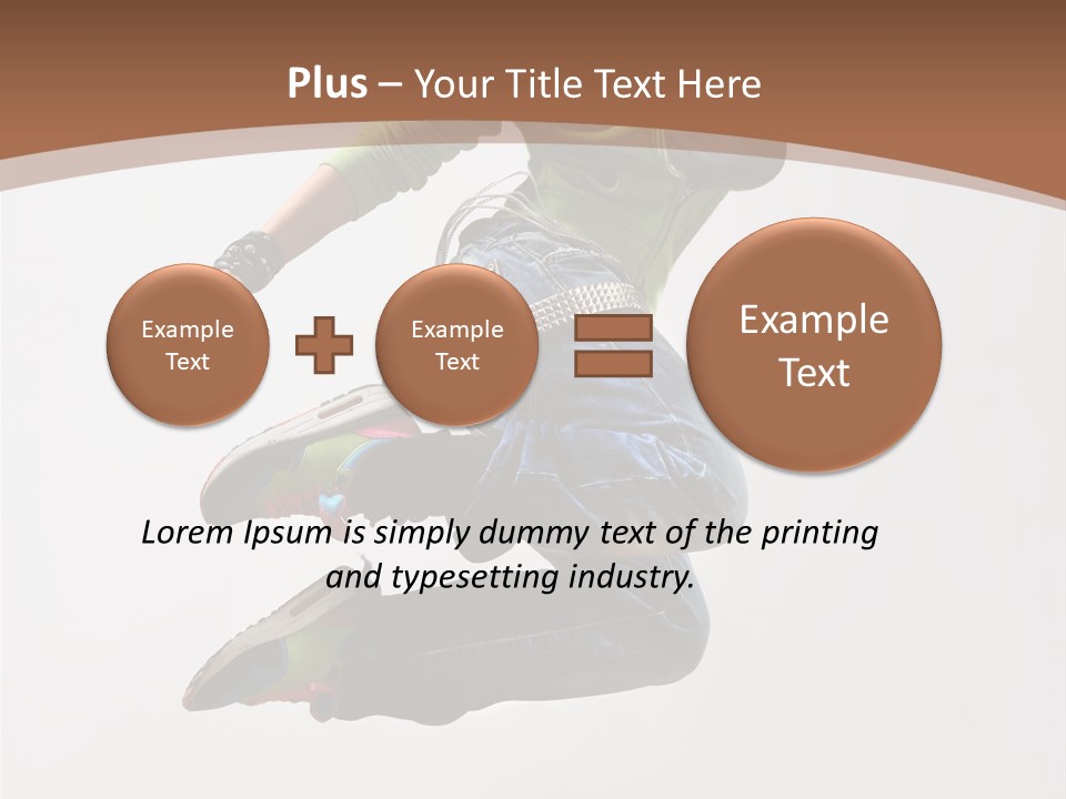 Midair Woman Modern PowerPoint Template