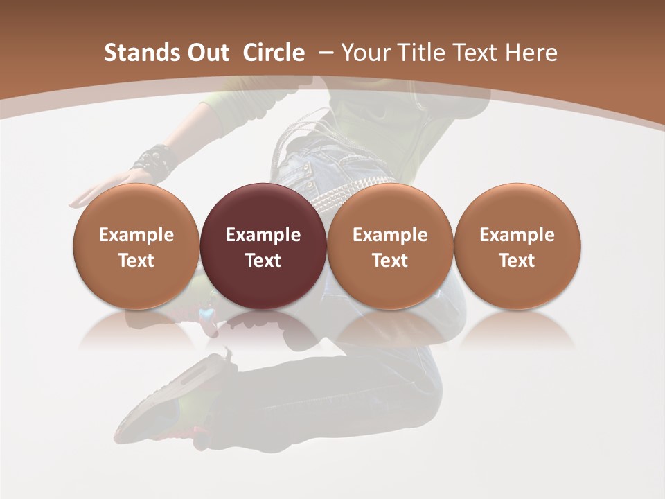 Midair Woman Modern PowerPoint Template