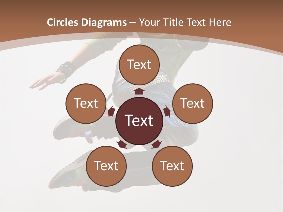 Midair Woman Modern PowerPoint Template