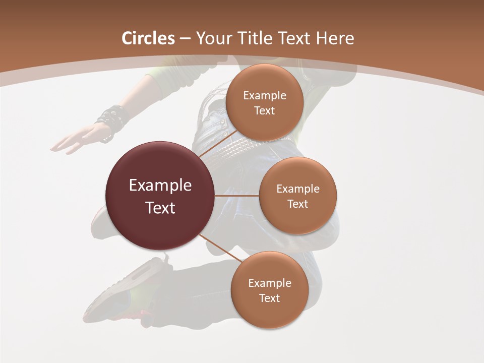 Midair Woman Modern PowerPoint Template