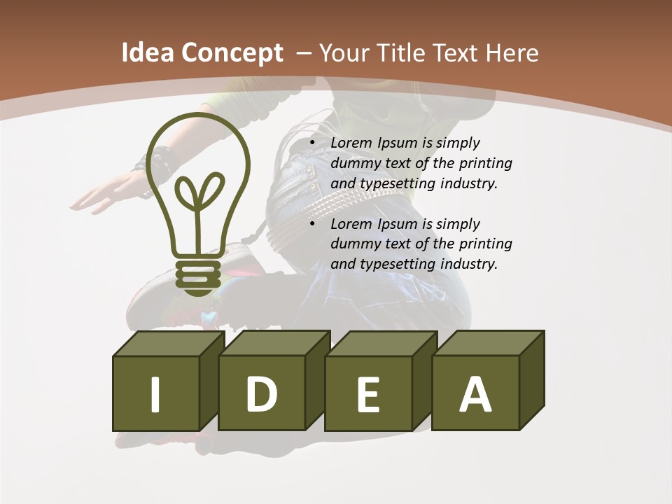 Midair Woman Modern PowerPoint Template