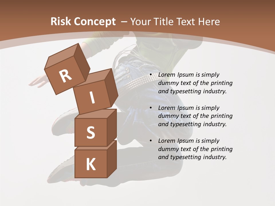 Midair Woman Modern PowerPoint Template