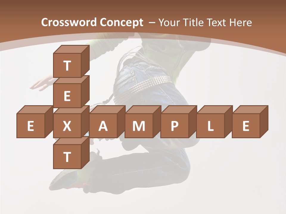 Midair Woman Modern PowerPoint Template