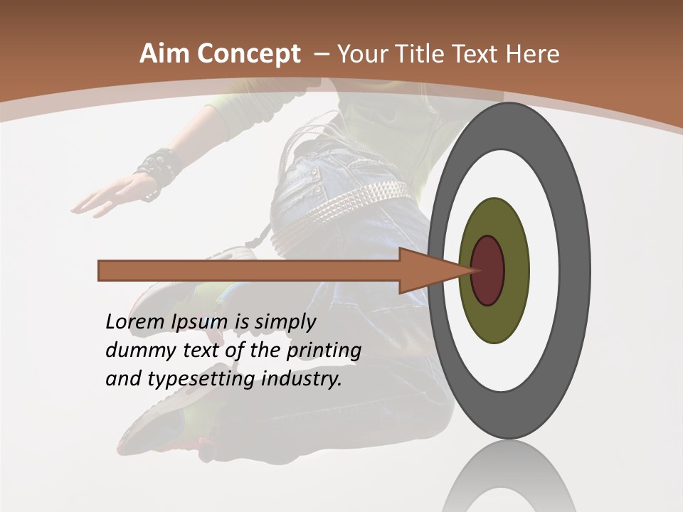 Midair Woman Modern PowerPoint Template