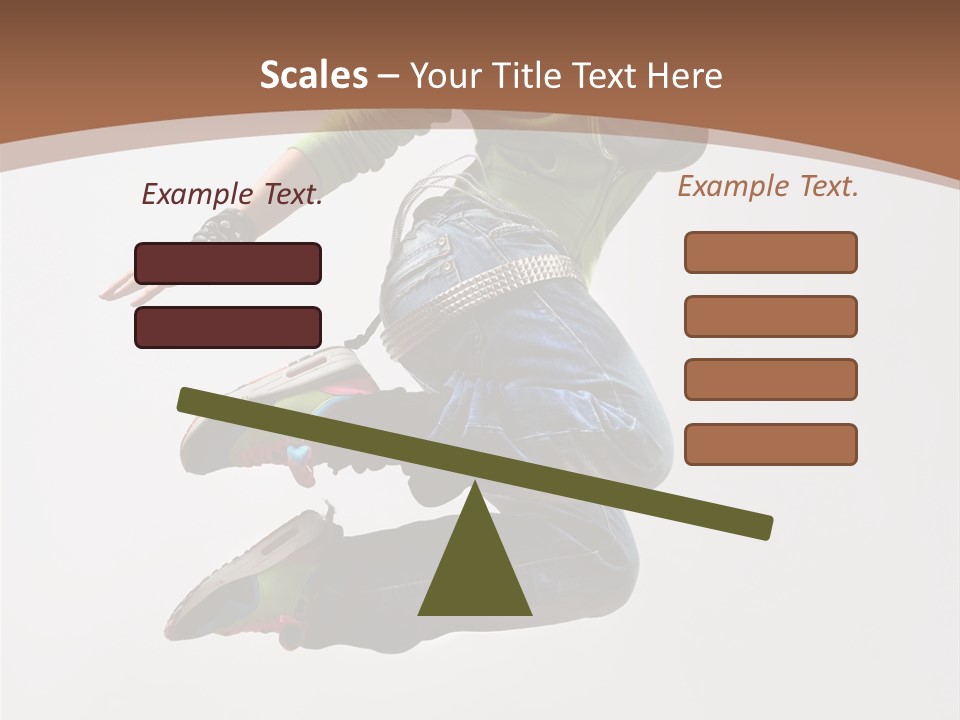 Midair Woman Modern PowerPoint Template