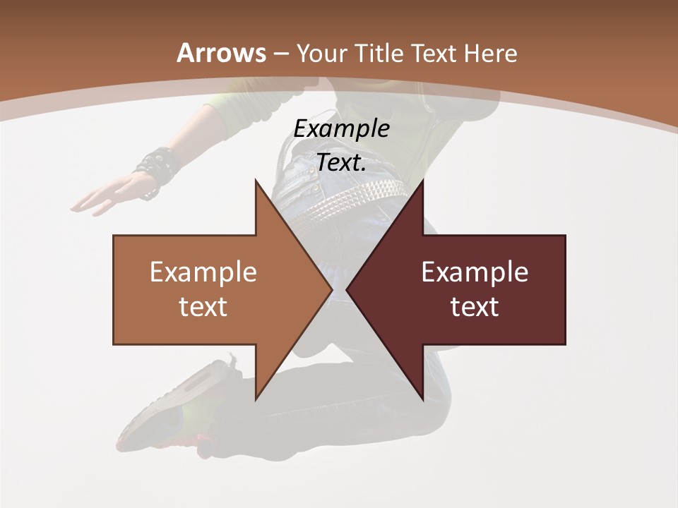 Midair Woman Modern PowerPoint Template