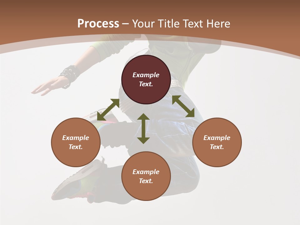 Midair Woman Modern PowerPoint Template