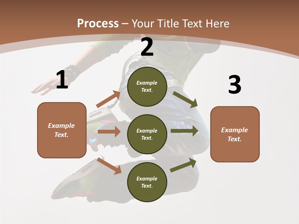 Midair Woman Modern PowerPoint Template