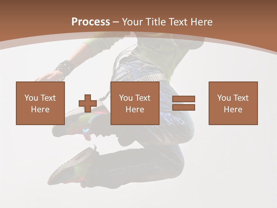 Midair Woman Modern PowerPoint Template