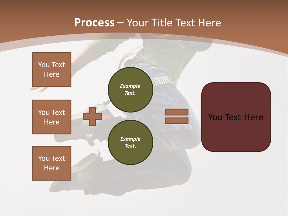 Midair Woman Modern PowerPoint Template