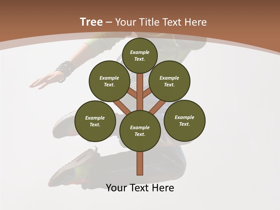 Midair Woman Modern PowerPoint Template