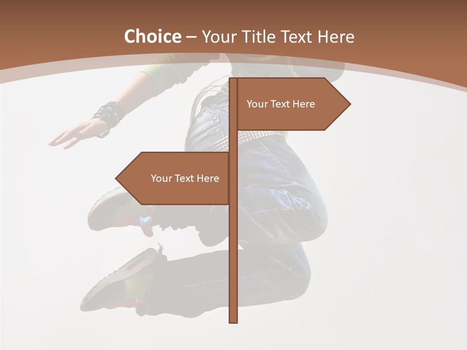 Midair Woman Modern PowerPoint Template