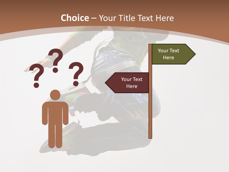 Midair Woman Modern PowerPoint Template