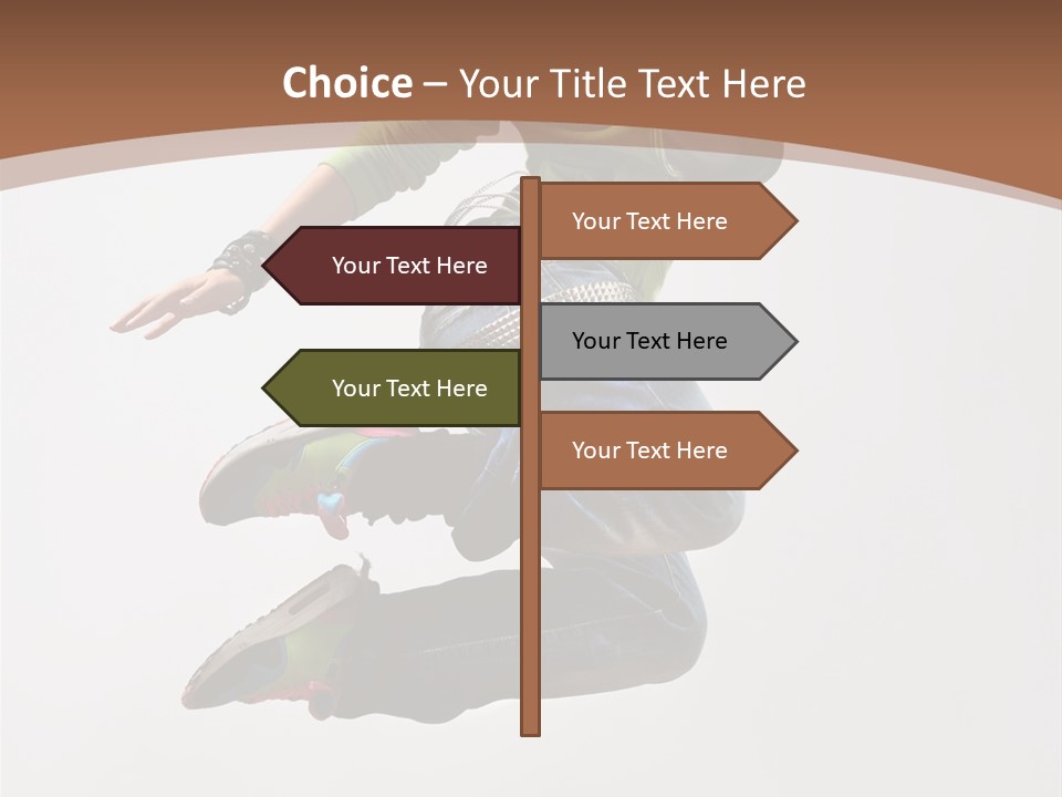 Midair Woman Modern PowerPoint Template