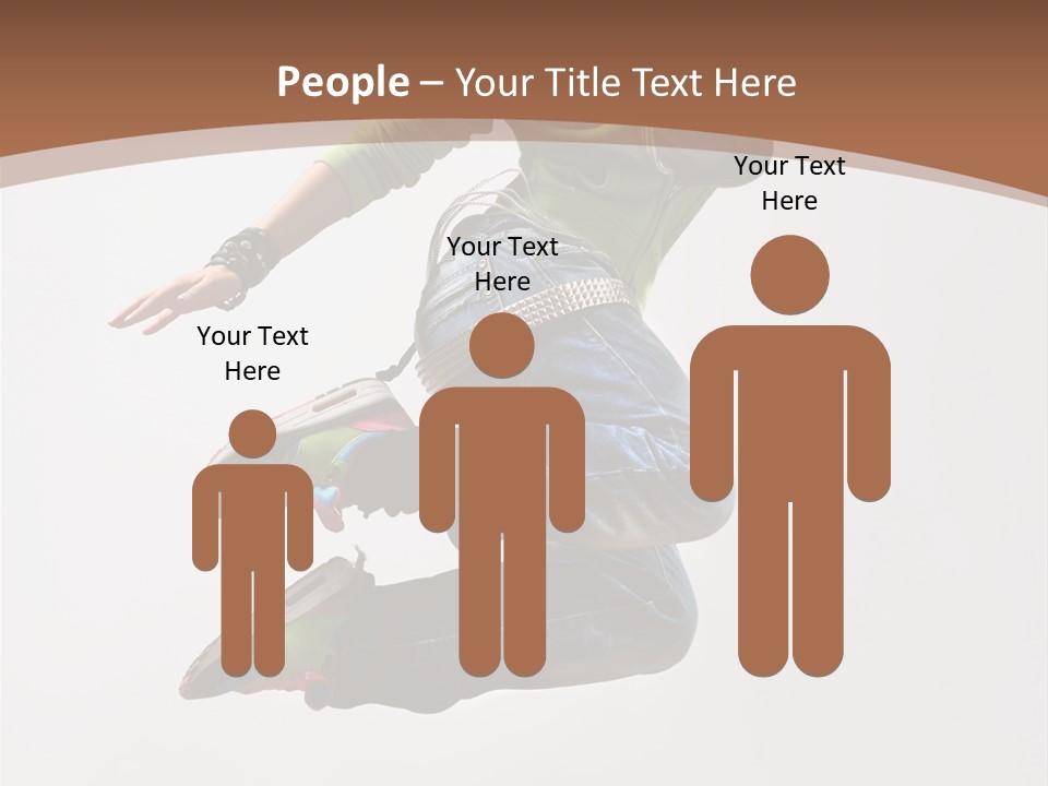 Midair Woman Modern PowerPoint Template