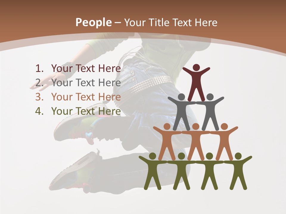 Midair Woman Modern PowerPoint Template