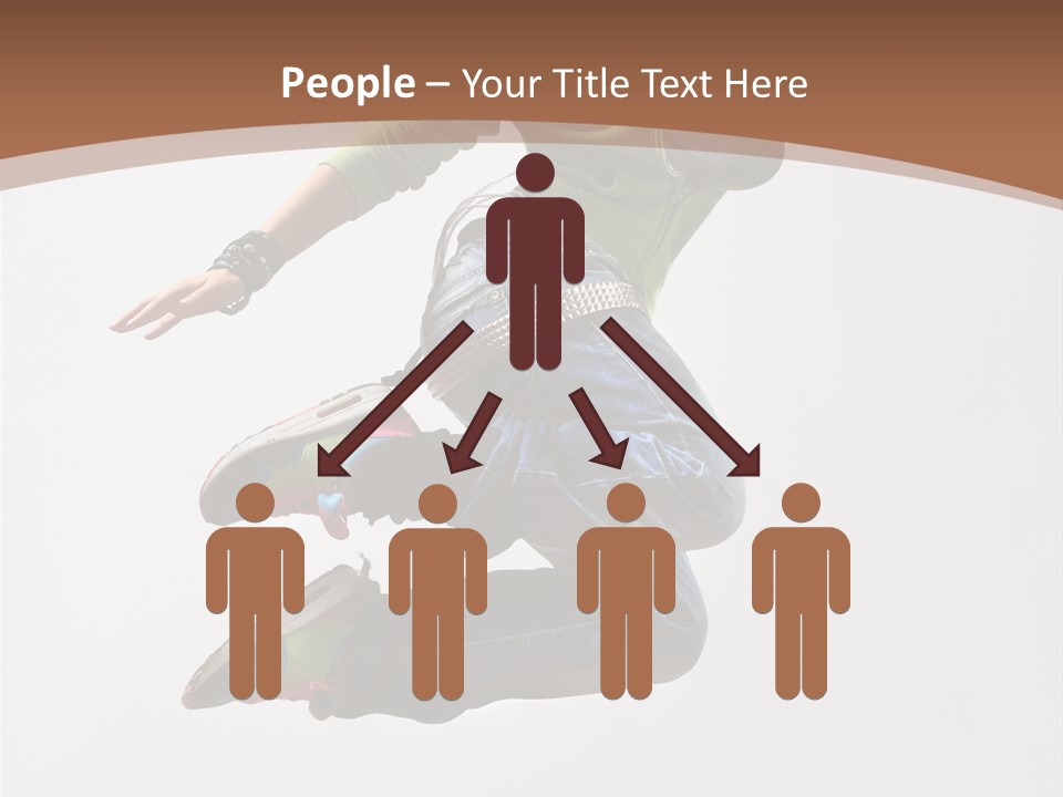 Midair Woman Modern PowerPoint Template